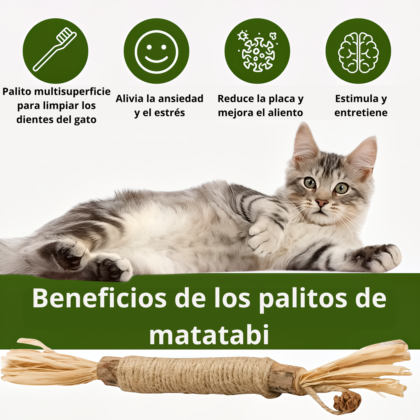 Palillo de plata natural - Besties Avenue